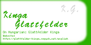 kinga glattfelder business card